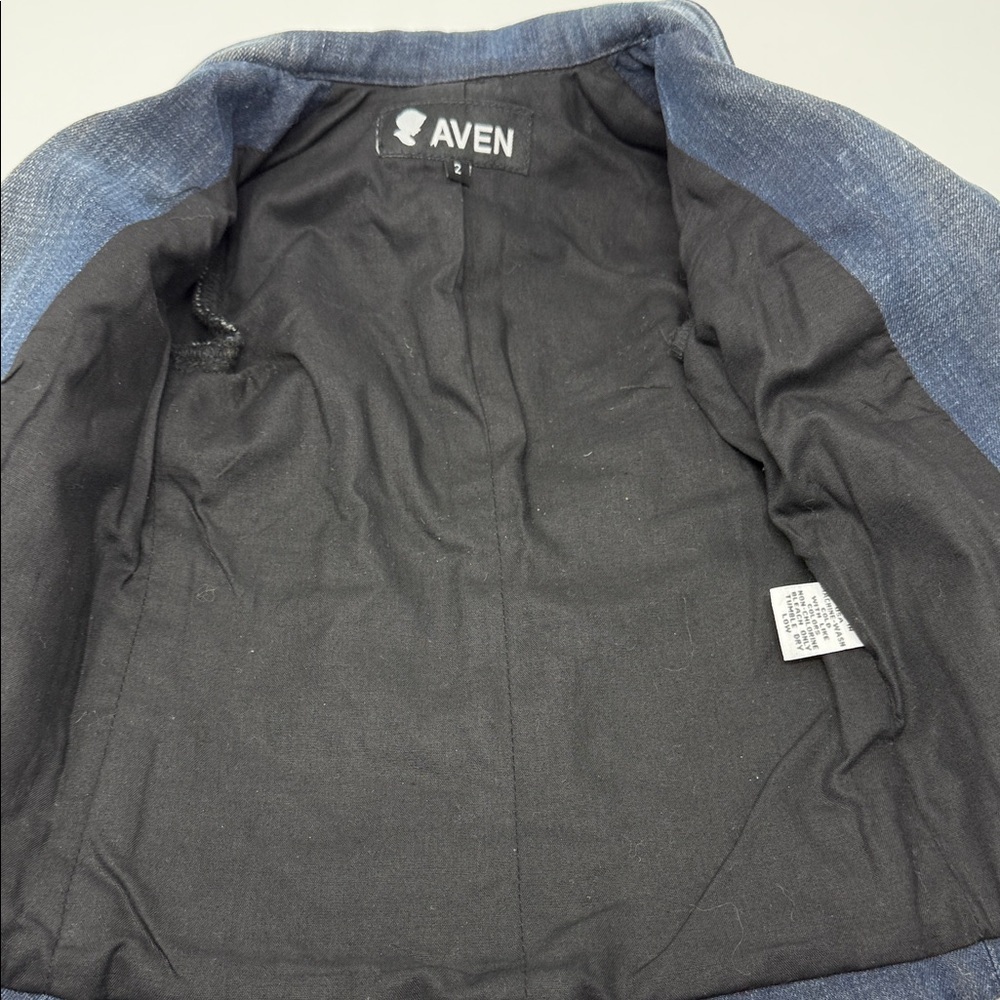 Aven Kid’s Denim and Leather Sport Jacket - Black and Blue Sunday Best Size 2T - Picture 4 of 8